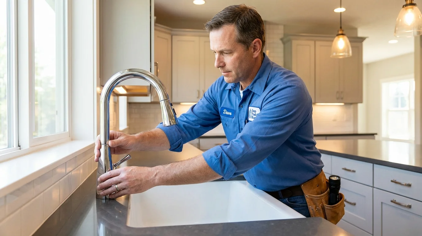 Kitchen faucet installation by Johns Plumbing LLC in Wilmore